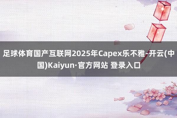 足球体育国产互联网2025年Capex乐不雅-开云(中国)Kaiyun·官方网站 登录入口